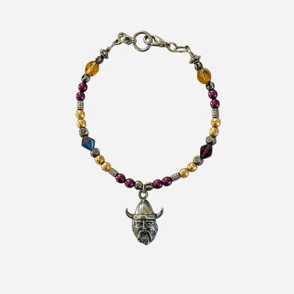 Vikings MN Purple Beaded NFL Bracelet Minnesota Football - Picture 4 of 5